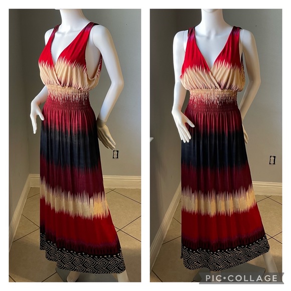 Dresses & Skirts - Red New Women’s striped sleeveless dress size Medium